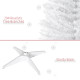 5ft Unlit Artificial Christmas Tree, Pencil Slim Xmas Tree with Solid Stand and Realistic Branches, White