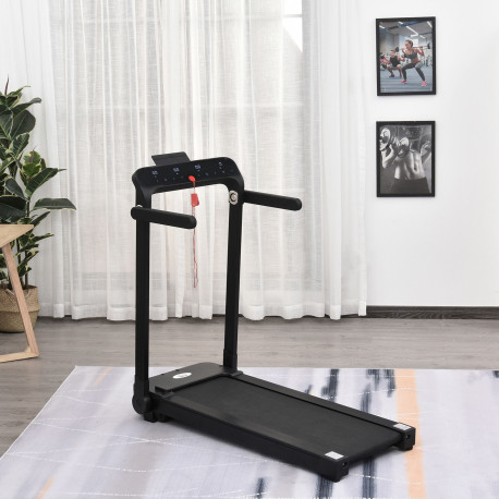 600W Foldable Steel Motorised Treadmill Running Machine w/ LCD Monitor Black