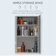 Stainless Steel Wall mounted Bathroom Mirror Cabinet 2 Shelves Storage Unit Furniture w/Single Door (60H x 40L x 13D (cm))