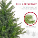 6ft Bare Artificial Christmas Tree, with 1821 Tips - Green