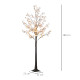 6ft Artificial Gypsophila Blossom Tree Light with 96 Warm White LED Light, Baby Breath Flowers for Home Party Wedding, Indoor an