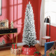 6ft Artificial Snowy Pencil Christmas Tree - Green