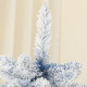 6ft Flocked Artificial Christmas Tree with 700 Snow Frosted Tips, Metal Stand, Snowy Hinged Xmas Tree, Blue