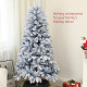 6ft Flocked Artificial Christmas Tree with 700 Snow Frosted Tips, Metal Stand, Snowy Hinged Xmas Tree, Blue