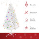 6ft Snow Artificial Christmas Tree w/ Metal Stand Decorations Home Seasonal Elegant Faux White