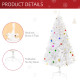 6ft Snow Artificial Christmas Tree w/ Metal Stand Decorations Home Seasonal Elegant Faux White