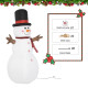 6ft Giant Inflatable Snowman Christmas Decoration w/ LED Lights Accessories Cute Family Fun Seasonal Outdoor Indoor