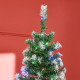 7FT Tall Prelit Pencil Slim Artificial Christmas Tree with Realistic Branches, 350 Colourful LED Lights and 818 Tips, Xmas Decor