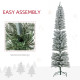 7ft Artificial Snowy Pencil Christmas Tree - Green