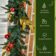 2.7M Artificial Christmas Garland w/ Pine Cones Decorations Seasonal Style Beauty Home Fireplace Doors