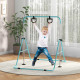 Adjustable Height, Foldable Kids Gymnastics Bar w/ Non-Slip Mats, for 3+ Years, Green