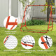 Adjustable Rebounder Net Kickback Target Goal for Teens Adults Training, Red