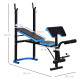 Adjustable Weight Bench with Leg Developer Barbell Rack for Lifting and Strength Training Multifunctional Workout Station for Ho