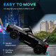 AIYAPLAY 12V BMW Licensed Kids Car, with Easy Transport, Remote Control, Suspension, Music, Horn, LED Lights, Black