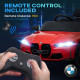 AIYAPLAY 12V BMW Licensed Kids Car, with Easy Transport, Remote Control, Suspension, Music, Horn, LED Lights, Red