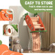 AIYAPLAY 3 in 1 Foldable Toddler Slide with Basketball Hoop, Climber, Carrot-themed, for 1-3 Years