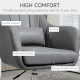 Swivel Microfibre Accent Chair for Living Room Contemporary Vanity Armchair with Adjustable Height Thick Cushion Lumbar Support 