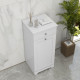 Single Hamper Laundry Storage Cabinet - White