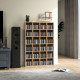 CD Storage Unit with Adjustable Shelves, 89 x 130.5 cm, Natural Wood Finish