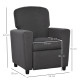 2 in 1 design Kids Sofa Armchair with Footrest for Children Playroom Bedroom Living Room, 55 x 50 x 67cm, Grey