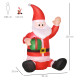 4ft Inflatable Christmas Santa Claus Gift with LED Xmas Décor Holiday Outdoor Yard Decoration