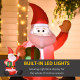 4ft Inflatable Christmas Santa Claus Gift with LED Xmas Décor Holiday Outdoor Yard Decoration