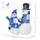 4ft Inflatable Christmas Snowmen Family Xmas LED Outdoor Indoor Holiday Decorations Yard