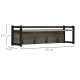 Wall Coat Rack with 4 Hooks Floating Shelf with Storage Rack for Keys, Clothes, Bags for Hallway, Entryway, 80 x 20 x 22.5 cm, G