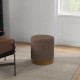 Soft Padded Corduroy Footstool - Light Brown