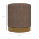 Soft Padded Corduroy Footstool - Light Brown