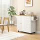 Drop-Leaf Kitchen Island on Wheels Utility Storage Cart with Drawers &amp; Cabinet for Kitchen, Dining &amp; Living Room