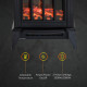 1000W/2000W Freestanding Electrical Fireplace Indoor Heater Stove Log Wood LED Burning Effect Flame with Thermostat Control Blac