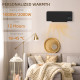 2kW Wall-Mounted Heater, 18-45°C Temperature - Black