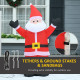 4ft Inflatable Christmas Santa Claus Xmas Decoration 1 LED Holiday Air Blown Yard Outdoor Décor