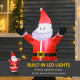 4ft Inflatable Christmas Santa Claus Xmas Decoration 1 LED Holiday Air Blown Yard Outdoor Décor