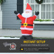 4ft Inflatable Christmas Santa Claus Xmas Decoration 1 LED Holiday Air Blown Yard Outdoor Décor