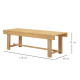 Outsunny 1 Piece 2-seater Outdoor Indoor Wooden Garden Bench Fir Patio Loveseat, 110L x 38W x 35Hcm, Natural