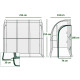 Outsunny 214cm x 118cm Walk-In Lean To Greenhouse, with Accessories