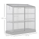 Outsunny 3 Tier Greenhouse Garden Outdoor Cold Frame Plant Flower Growth Transparent Polycarbonate Board Openable Roof Sliding D