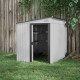 Outsunny 7 x 5ft Galvanised Metal Shed, with Sliding Door, White