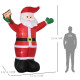 Outsunny 8ft Inflatable Christmas Santa Claus Holds Light Sign of Blessings, Blow-Up Outdoor LED Yard Display for Lawn Garden Pa