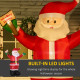 Outsunny 8ft Inflatable Christmas Santa Claus Holds Light Sign of Blessings, Blow-Up Outdoor LED Yard Display for Lawn Garden Pa