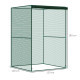 Outsunny 120 x 120cm Compact Plant Cage, with Netting - Green