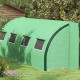 Outsunny Polyethylene Upgraded Structure Walk-in Polytunnel Greenhouse, 6 x 3(m), Green