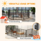 PawHut 80cm 8 Panels Heavy Duty Dog Pen, Pet Playpen for Indoors, Outdoors, Small, Medium Dogs