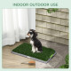 PawHut Artificial Grass Dog Toilet with Tray for Potty Training Indoor Outdoor, 2 Packs, 67 x 41cm