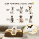 PawHut Calming Dog Bed Pet Mattress w/ Removable Cover, Anti-Slip Bottom, for Small Dogs, 70L x 50W x 18Hcm - Brown