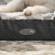 PawHut Calming Dog Bed Pet Mattress w/ Removable Cover, Anti-Slip Bottom, for Small Dogs, 70L x 50W x 18Hcm - Charcoal Grey