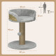 PawHut Cat Tree Tower with Scratching Posts, Grey