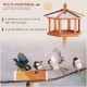 PawHut Wooden Bird Table for the garden Feeding Station, 153Hcm